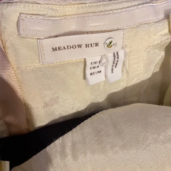 Anthropologie Meadow Rue Battenberg & Organdy mini dress in black white 6 - Picture 12 of 16